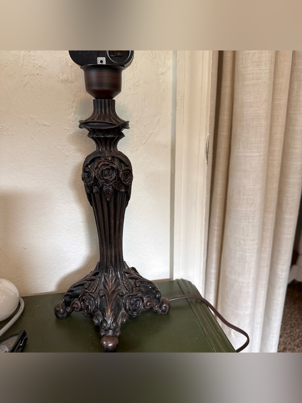Decorative cheyenne Ornate Table Lamp Base - Brown Tiffany style brass  double